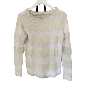 LOFT Wool Blend Knit Furry Pullover Sweater Women’s Size Medium